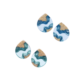 Ridge Stud Earrings