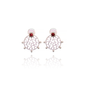 Roseni Stud Earrings - Silver